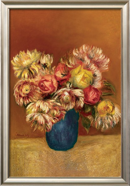 Chrysanthemums by Renoir - Pierre-Auguste Renoir painting on canvas